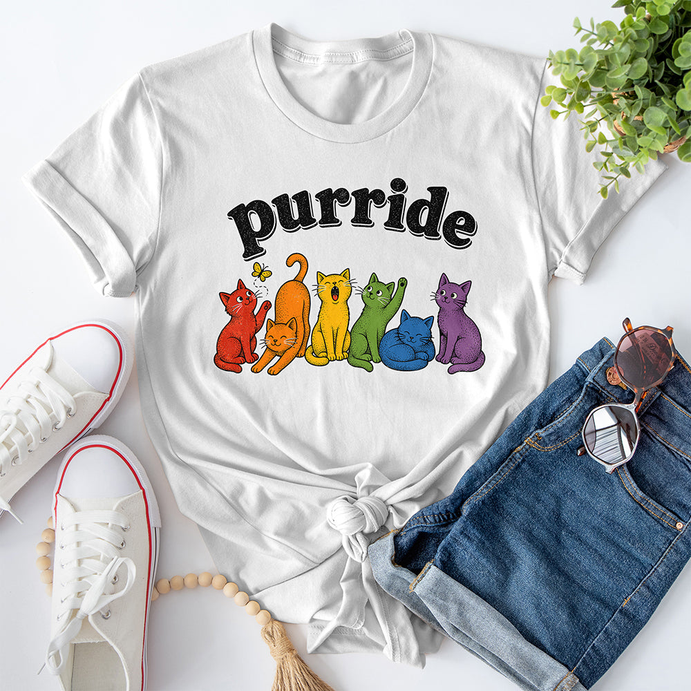 Purride Cats Tee — White