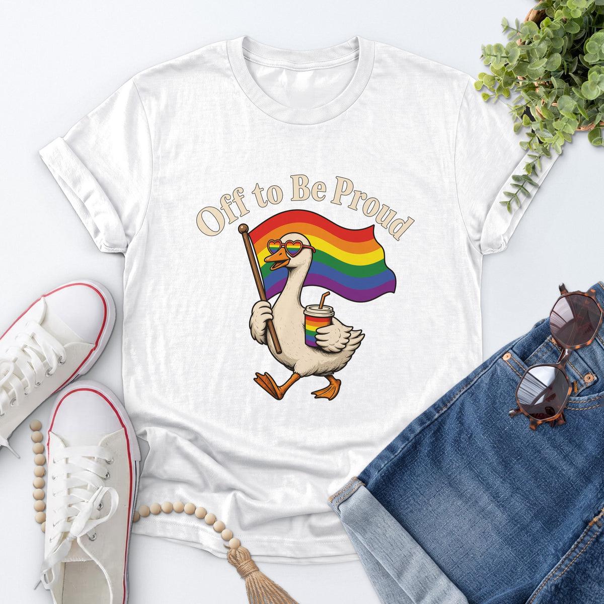 Off to Be Proud Tee — White