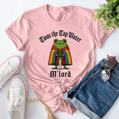 Twas the Tap Water M'lord Tee — Light Pink