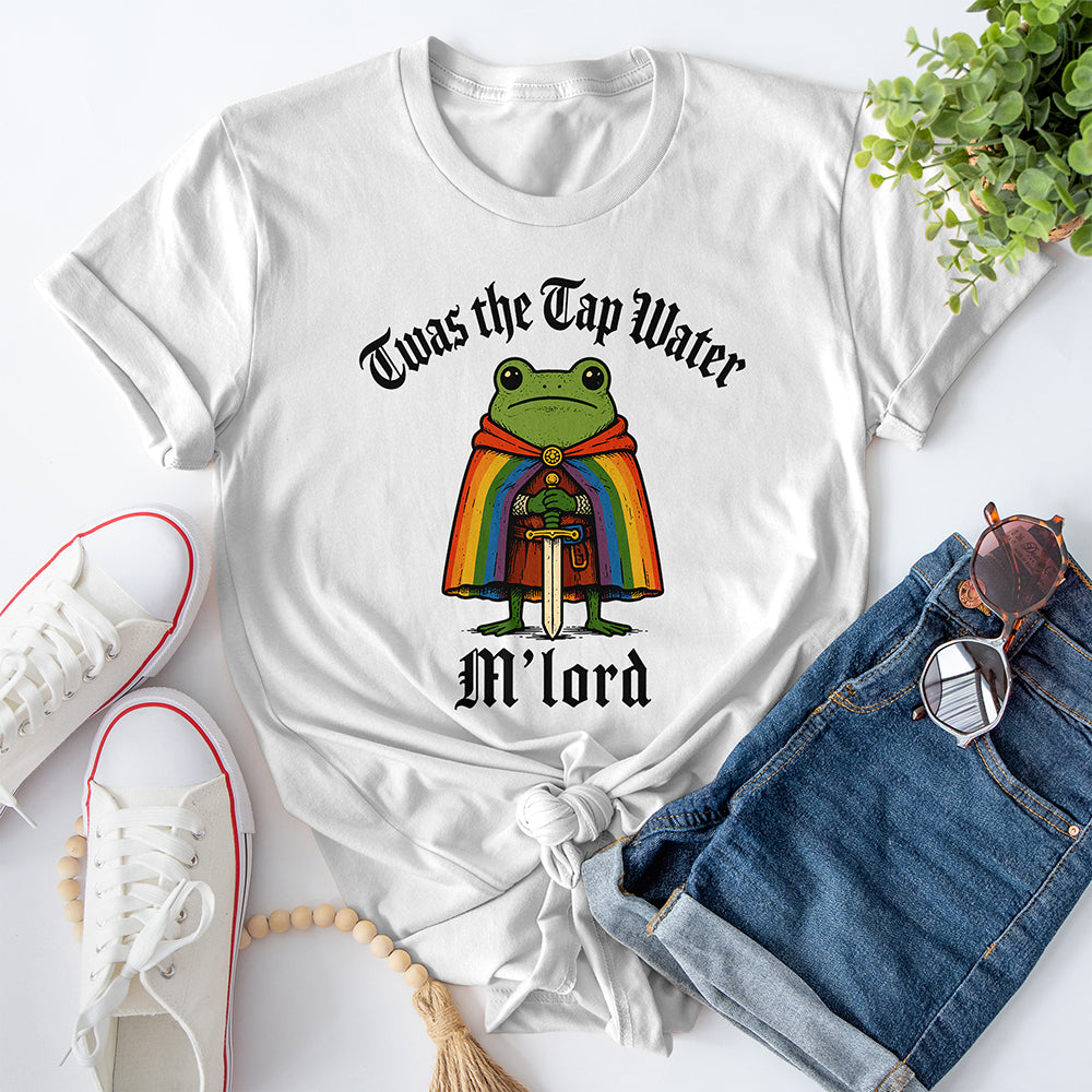 Twas the Tap Water M'lord Tee — White
