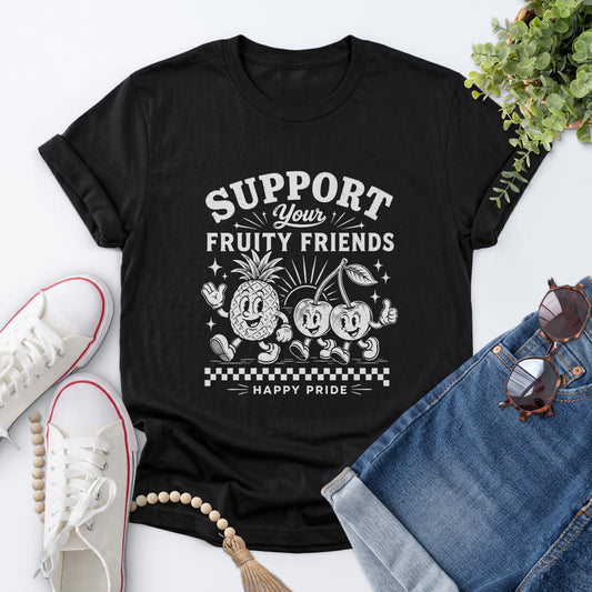 Fruity Friends Tee — Black