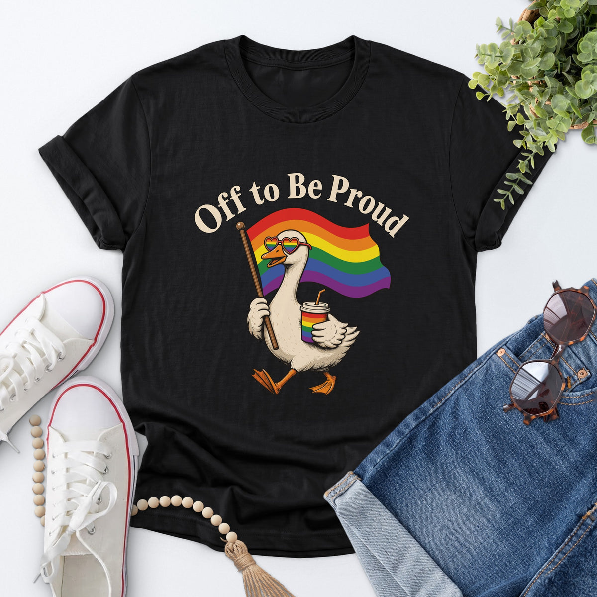 Off to Be Proud Tee — Black