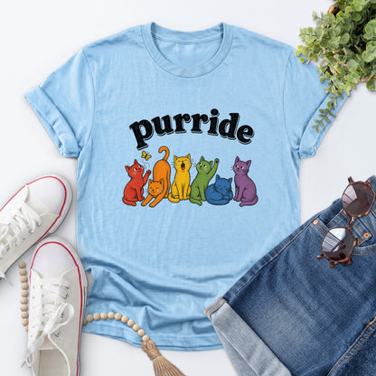 Purride Cats Tee — Light Blue
