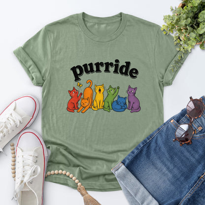 Purride Cats Tee — Sage
