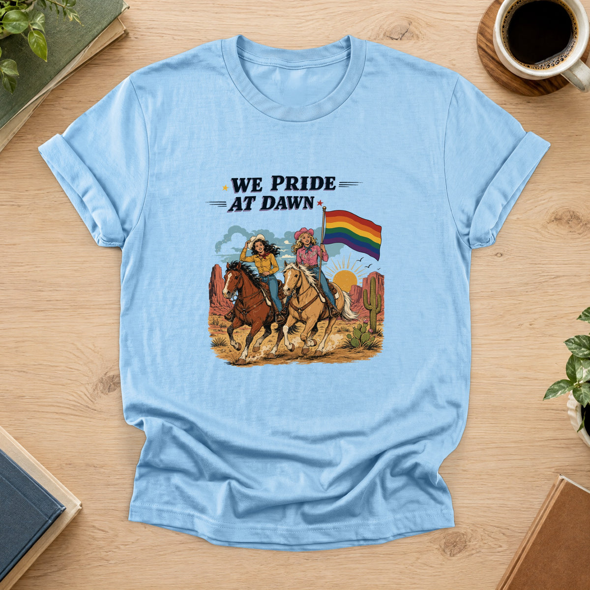 Pride At Dawn Tee — Light Blue
