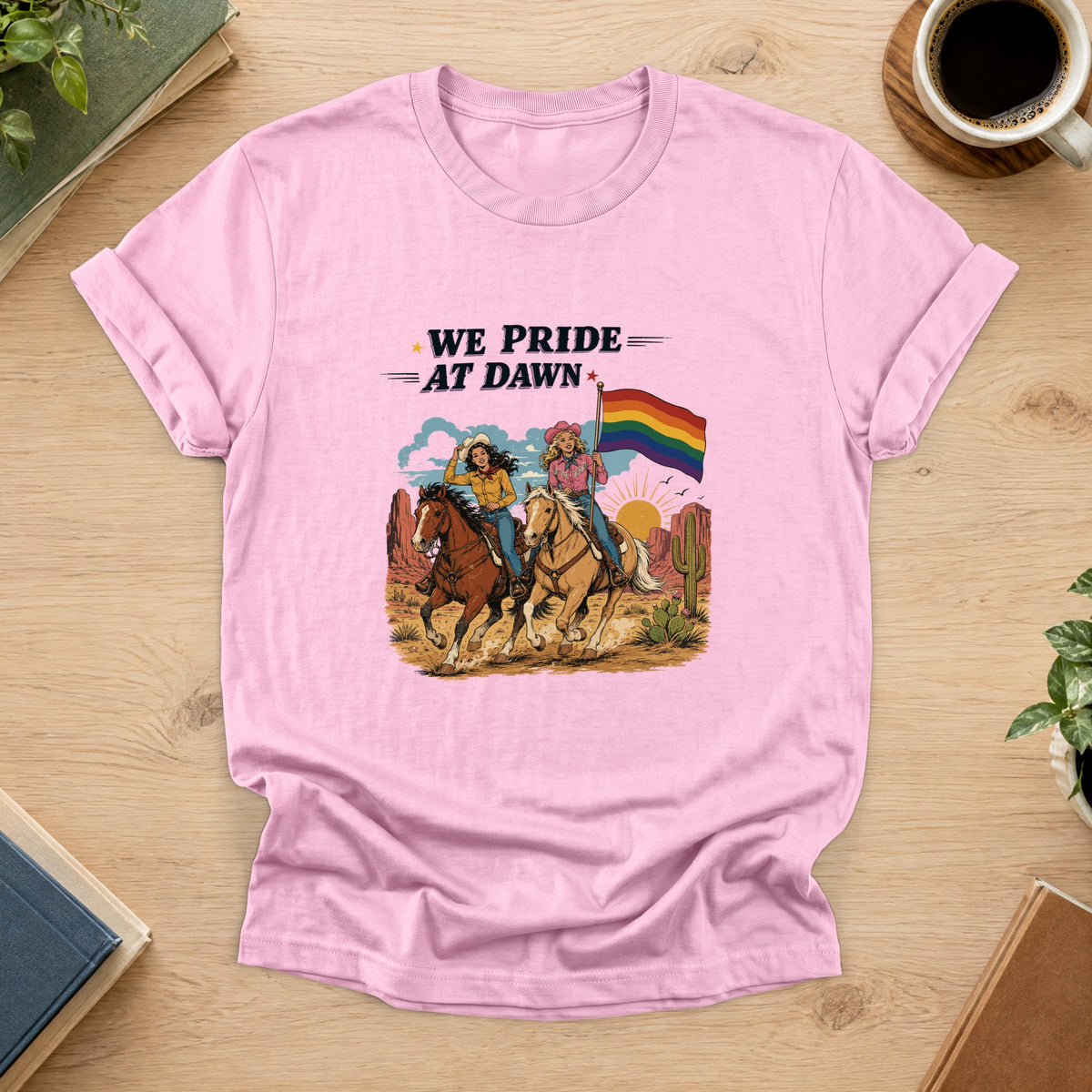 Pride At Dawn Tee — Light Pink