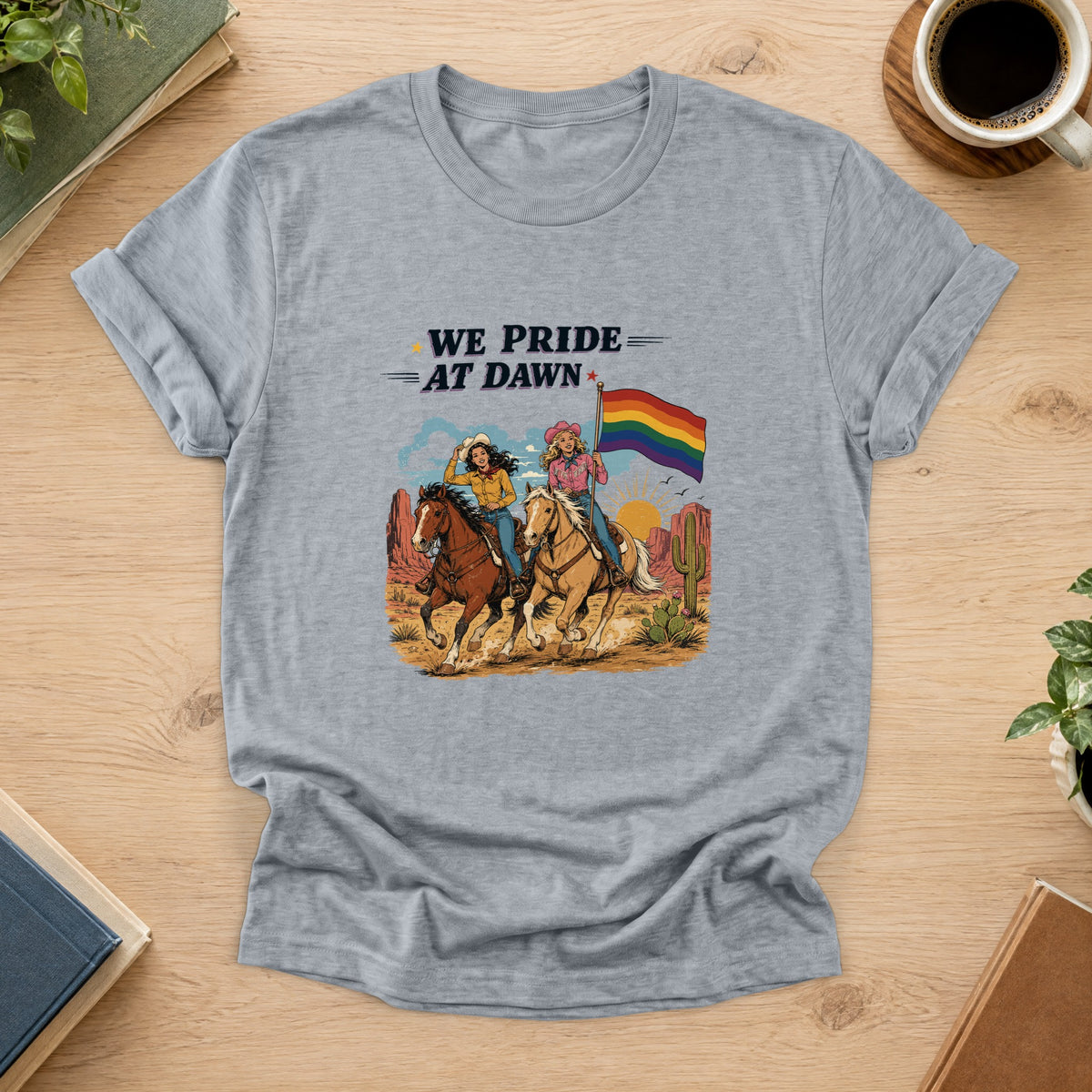 Pride At Dawn Tee — Sports Gray