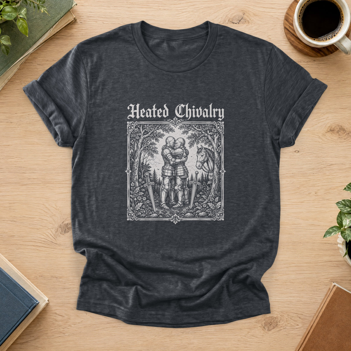 Heated Chivalry Tee — Dark Heather
