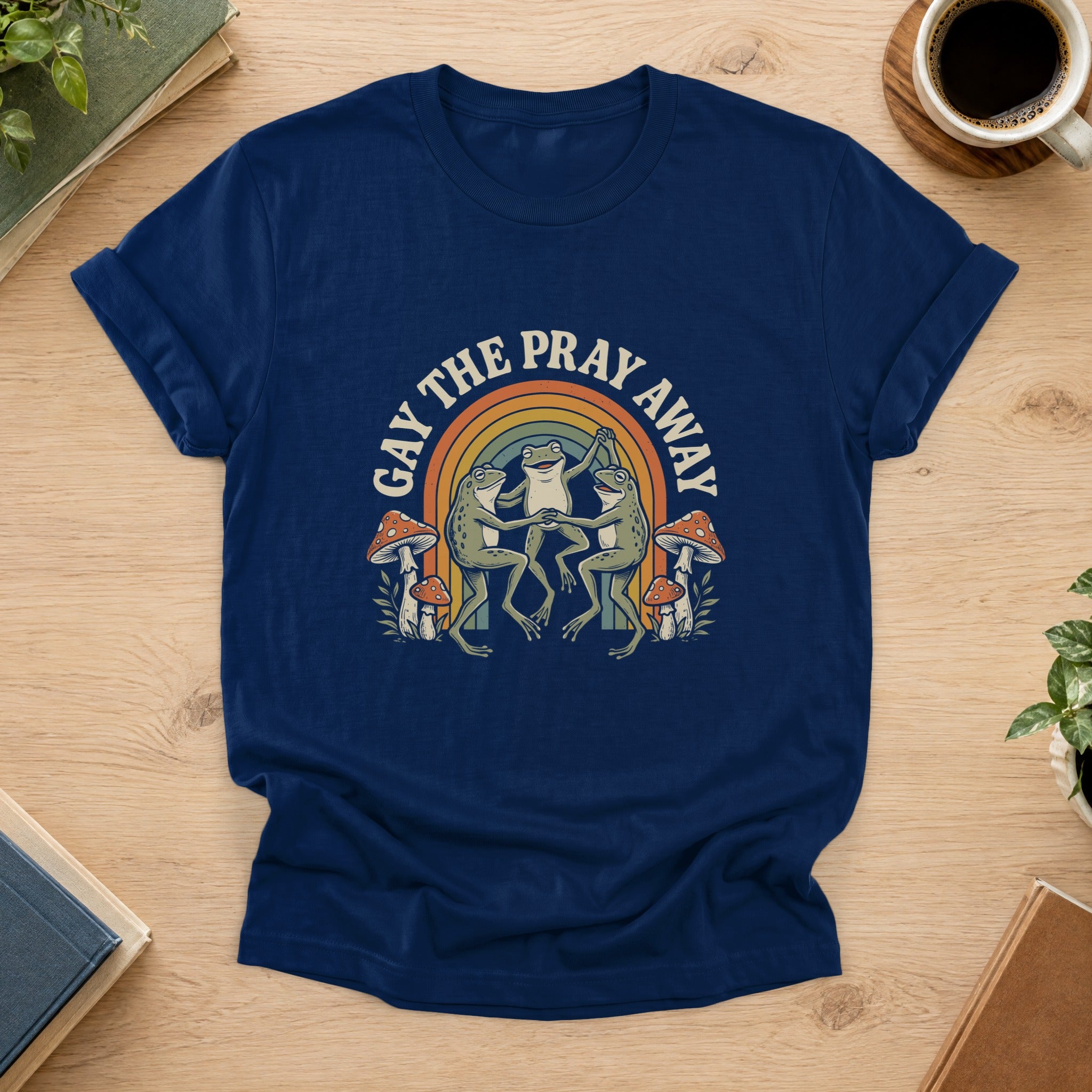 Gay The Pray Away Tee — Navy