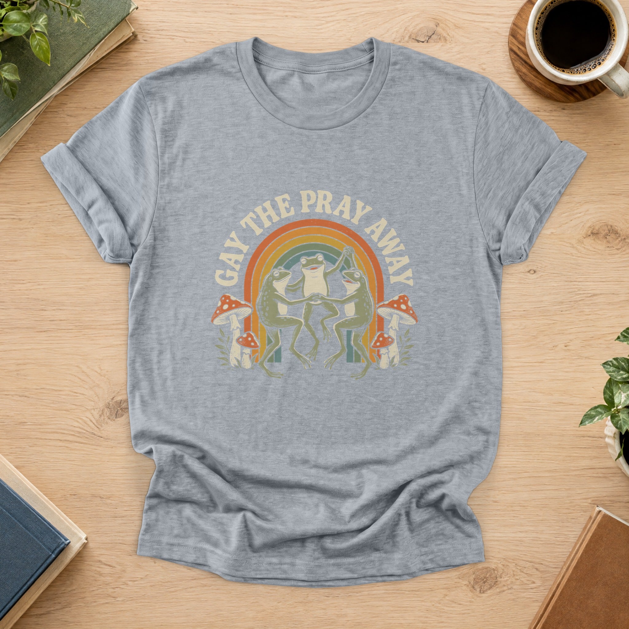 Gay The Pray Away Tee — Sports Gray