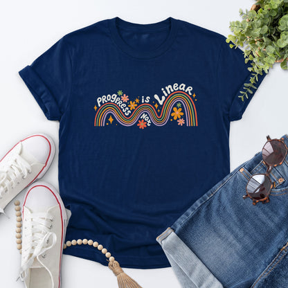 Progress Is Not Linear Tee — Navy