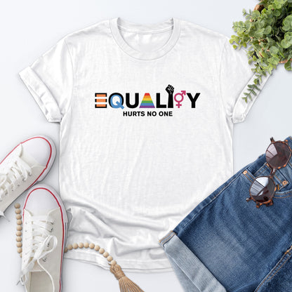Equality Hurts No One Tee — White
