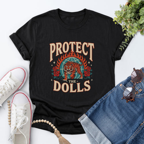 Protect The Dolls Tiger Tee — Black