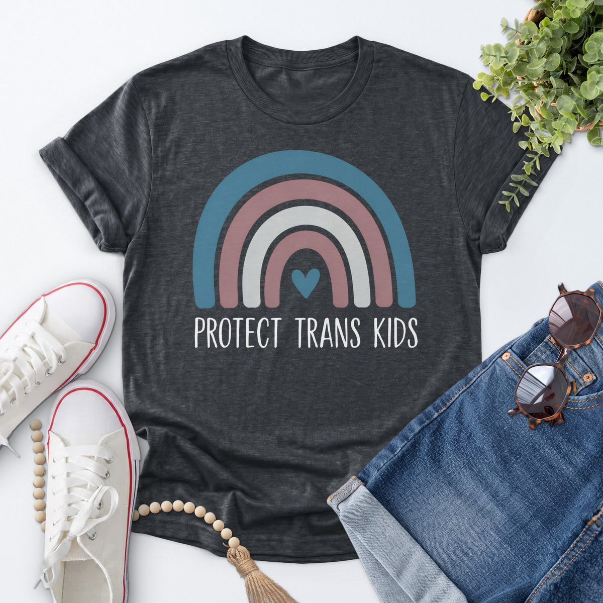 Protect Trans Kids Tee — Dark Heather