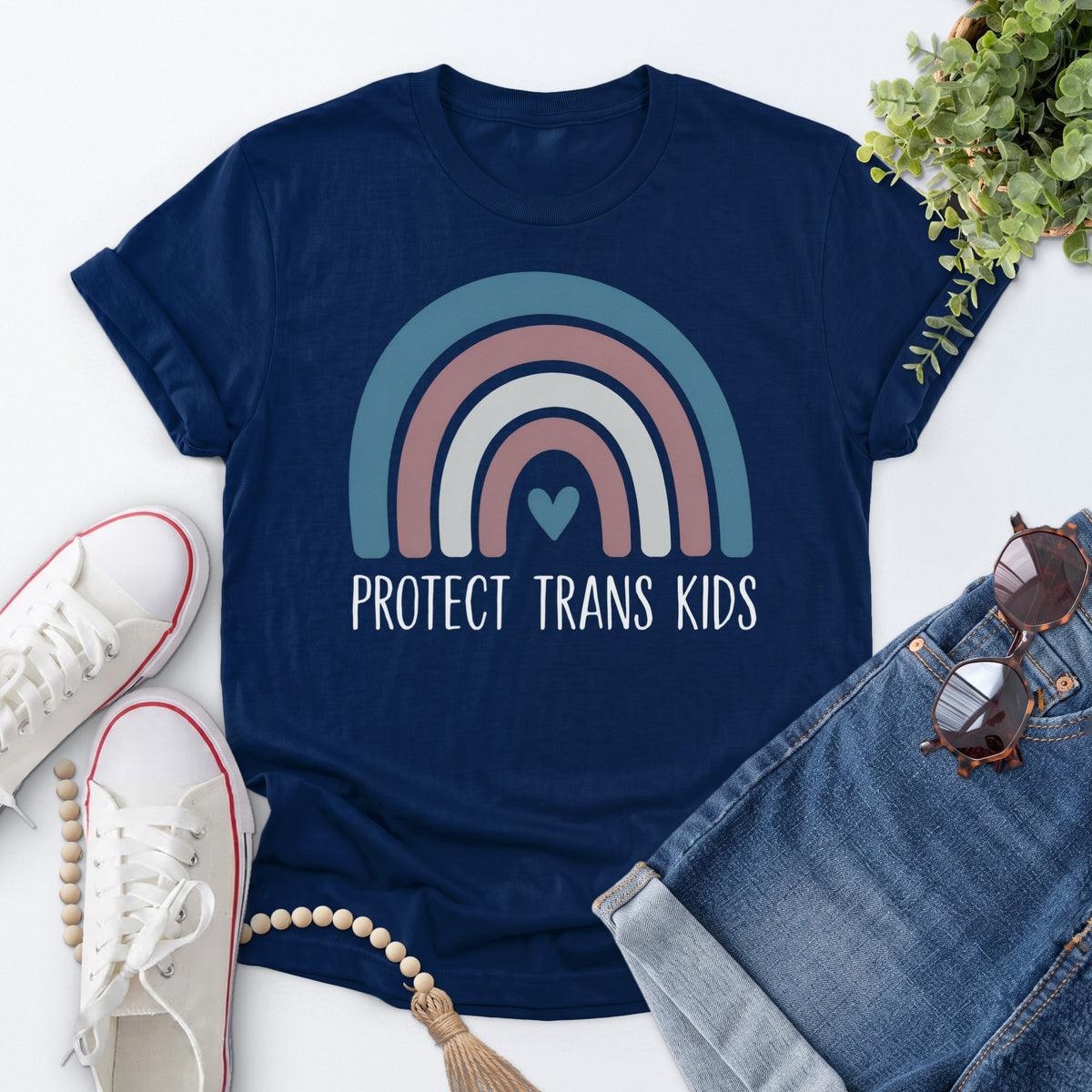 Protect Trans Kids Tee — Navy