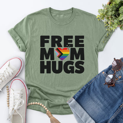 Free Mom Hugs Tee — Sage