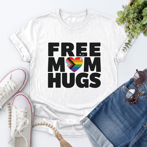 Free Mom Hugs Tee — White