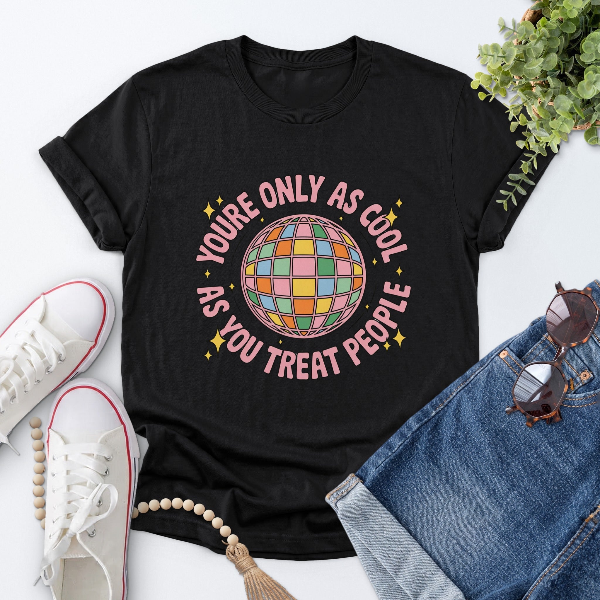 Kindness Disco Ball Tee — Black
