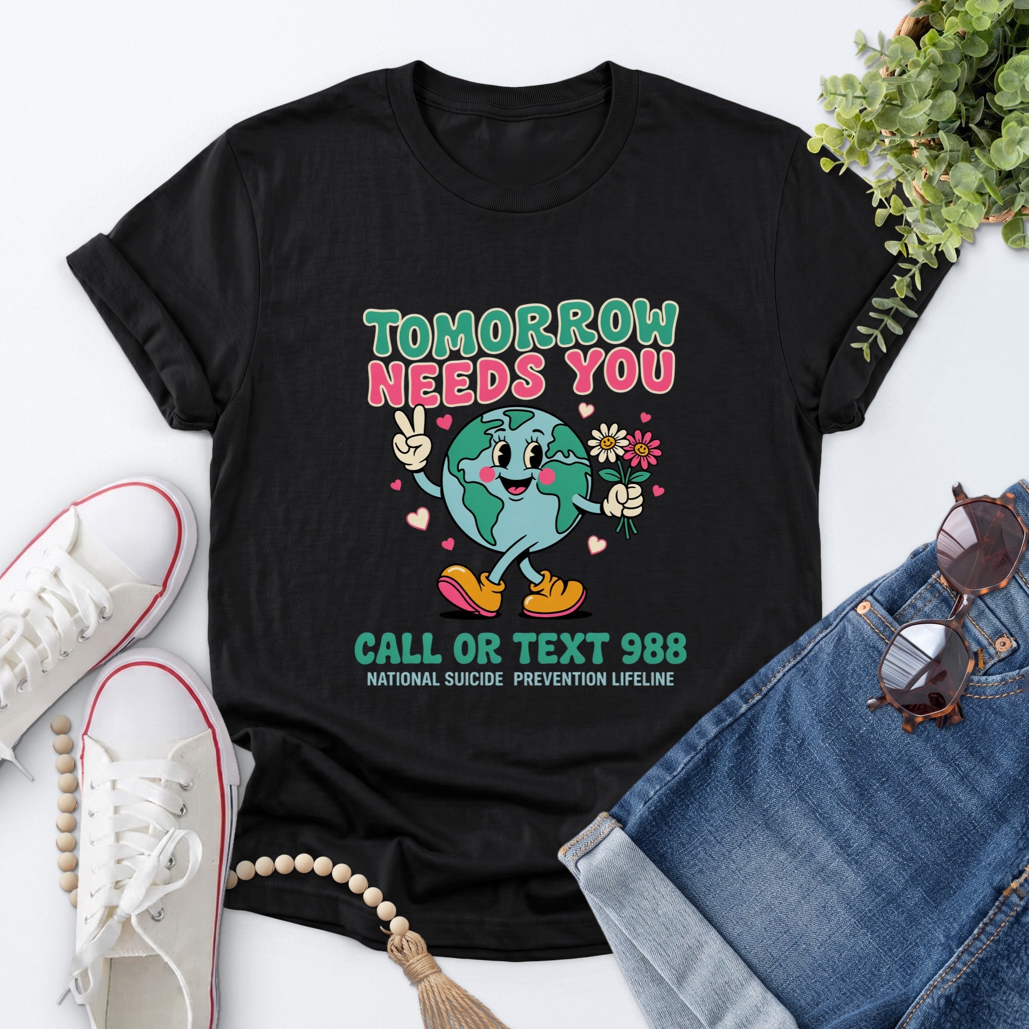 Tomorrow Needs You Tee — Black