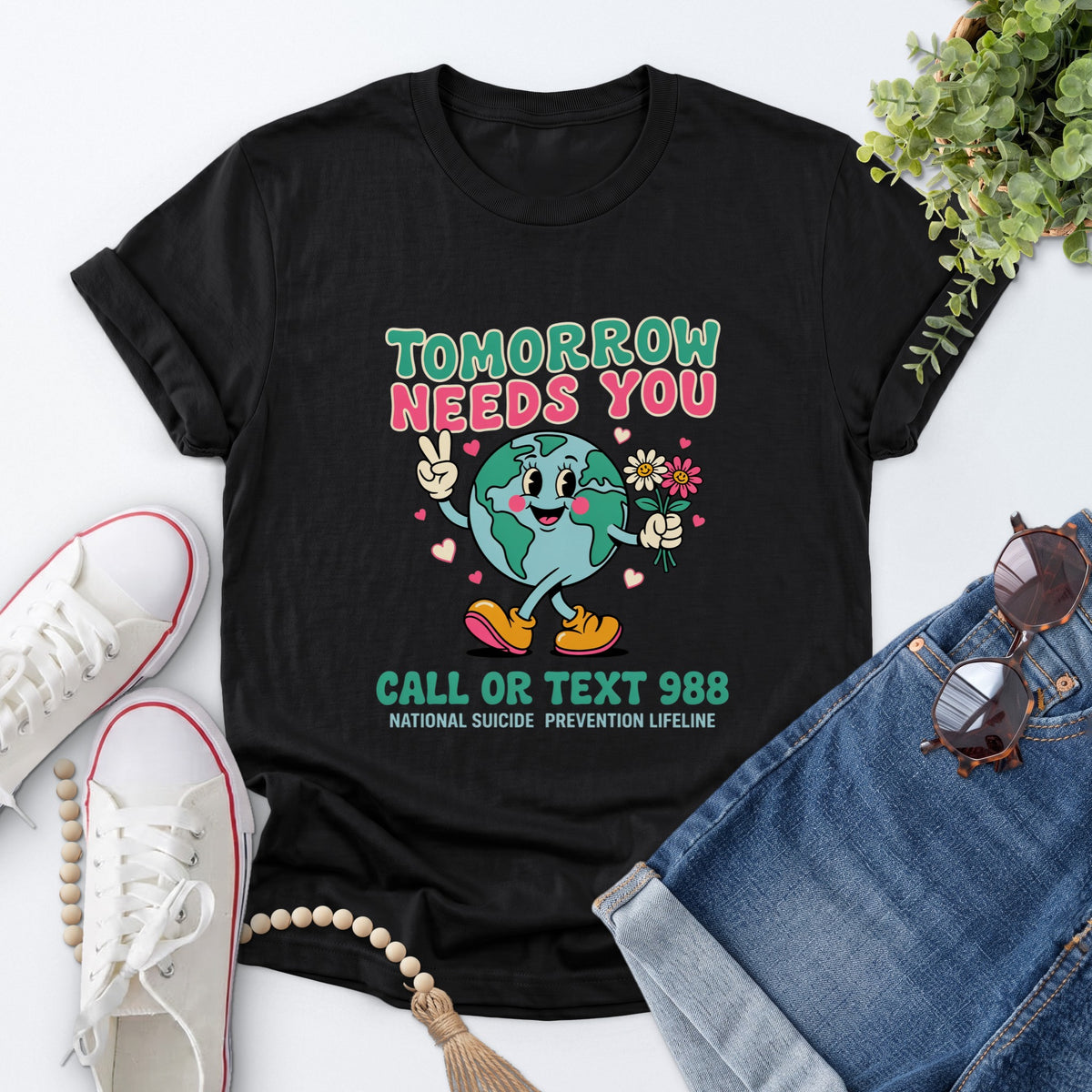 Tomorrow Needs You Tee — Black