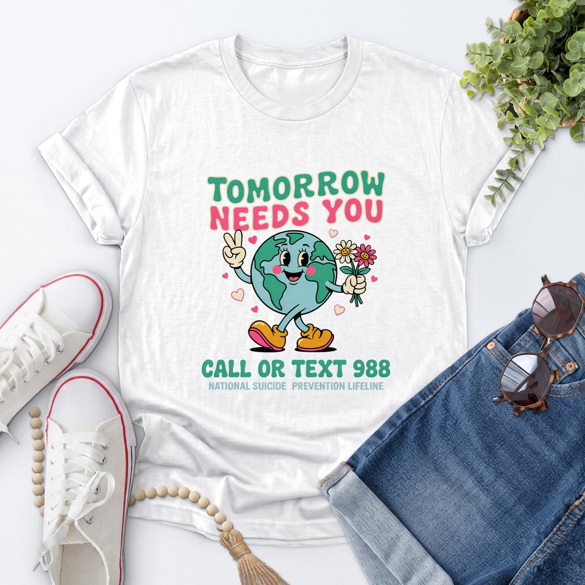 Tomorrow Needs You Tee — White