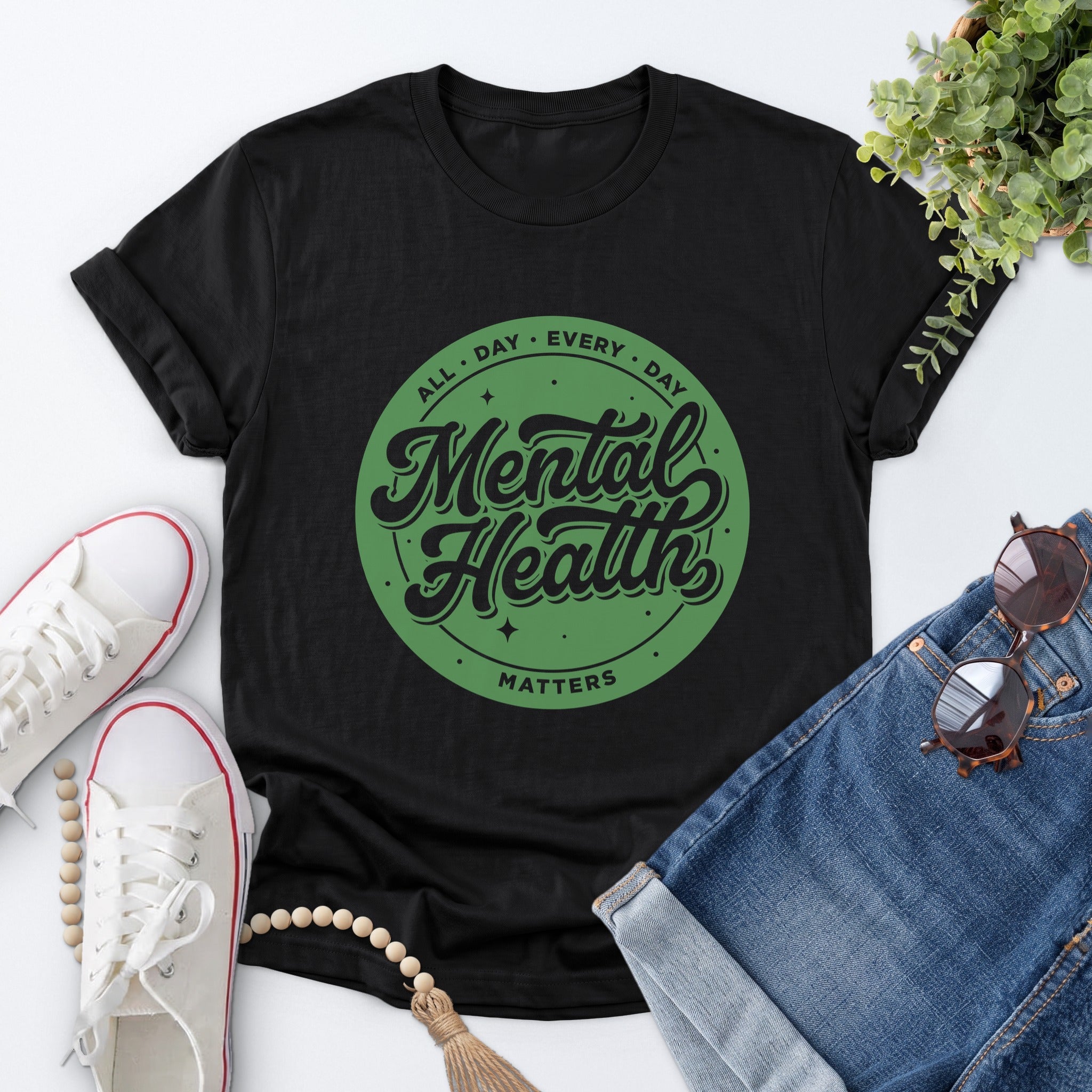 Mental Health Matters Tee — Black