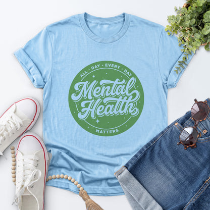 Mental Health Matters Tee — Light Blue