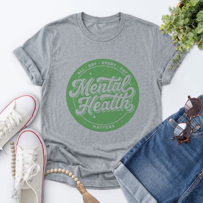 Mental Health Matters Tee — Sports Gray
