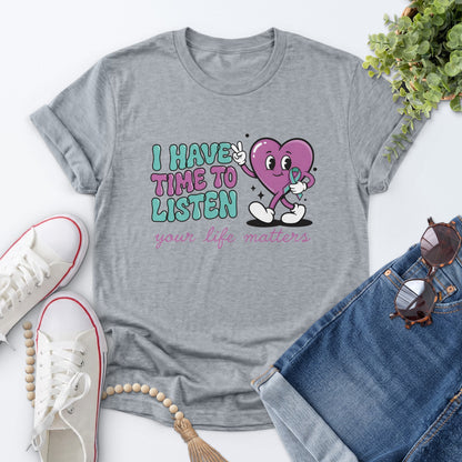 Time To Listen Tee — Sports Gray