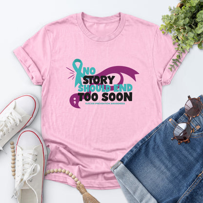 Suicide Prevention Awareness Tee — Light Pink