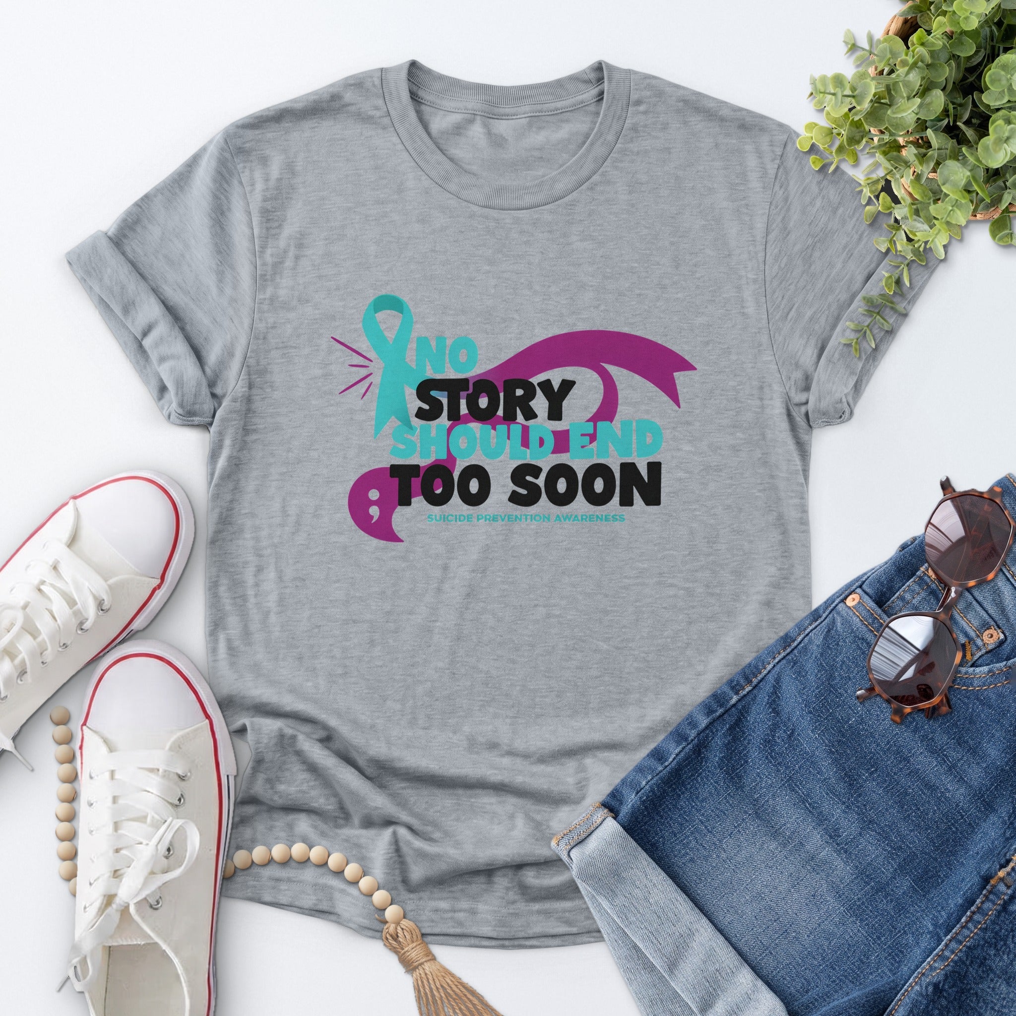 Suicide Prevention Awareness Tee — Sports Gray
