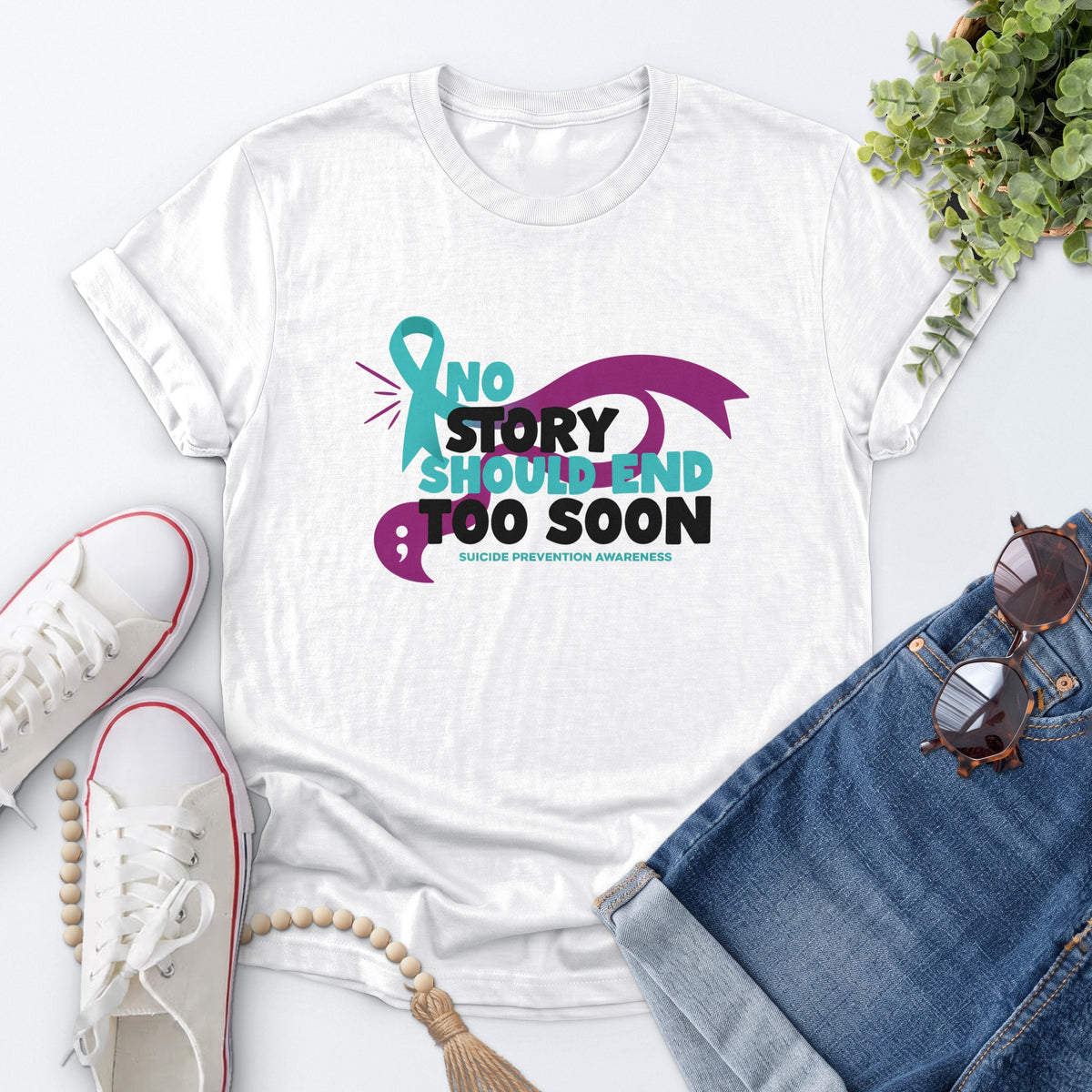 Suicide Prevention Awareness Tee — White