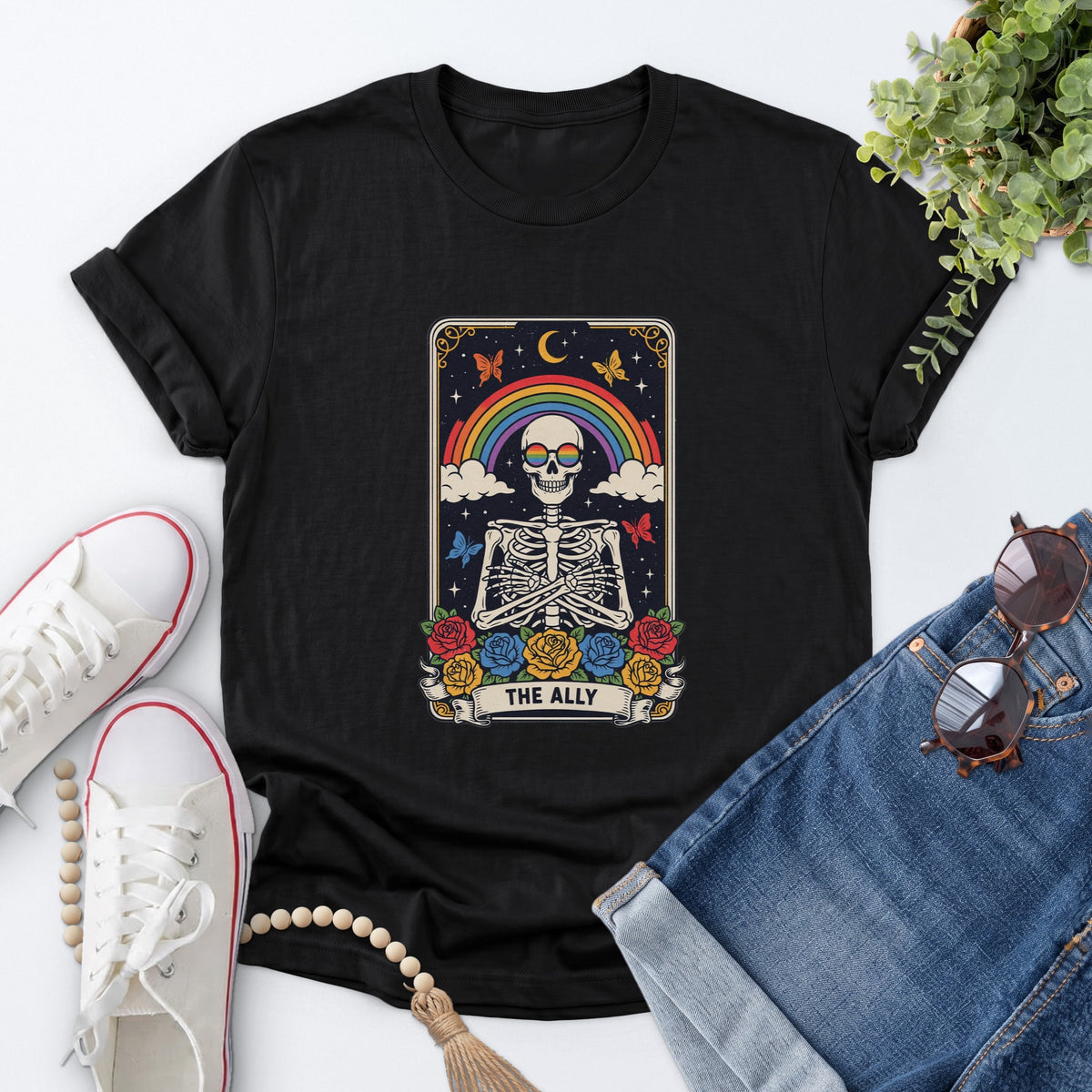 The Ally Skeleton Tee — Black