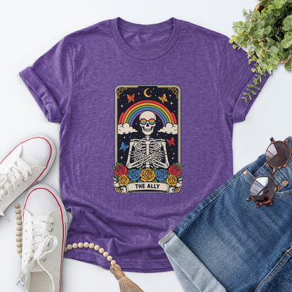 The Ally Skeleton Tee — Heather Purple