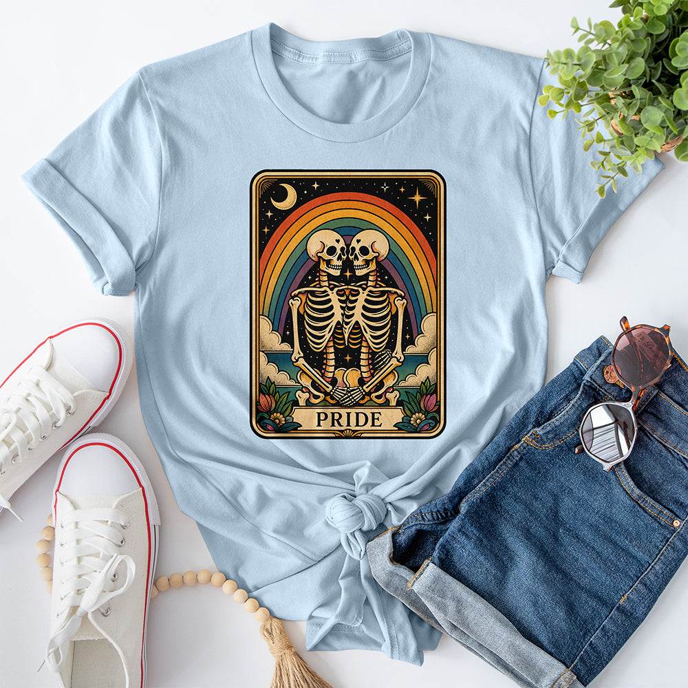 Pride Skulls Tee - Light Blue