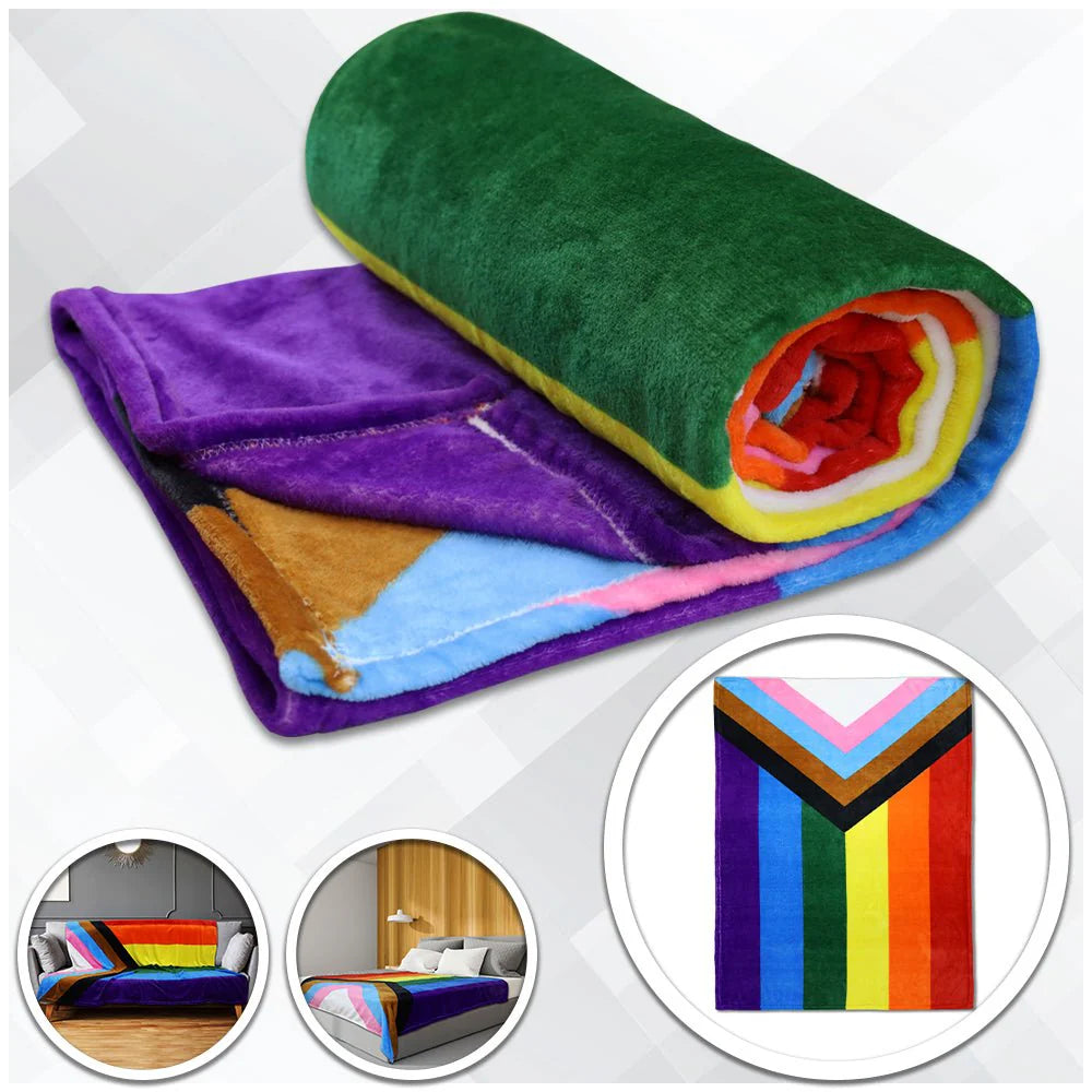Progress Pride Soft Plush Blanket