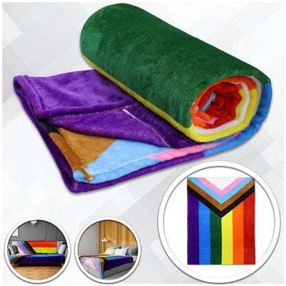 Progress Pride Soft Plush Blanket