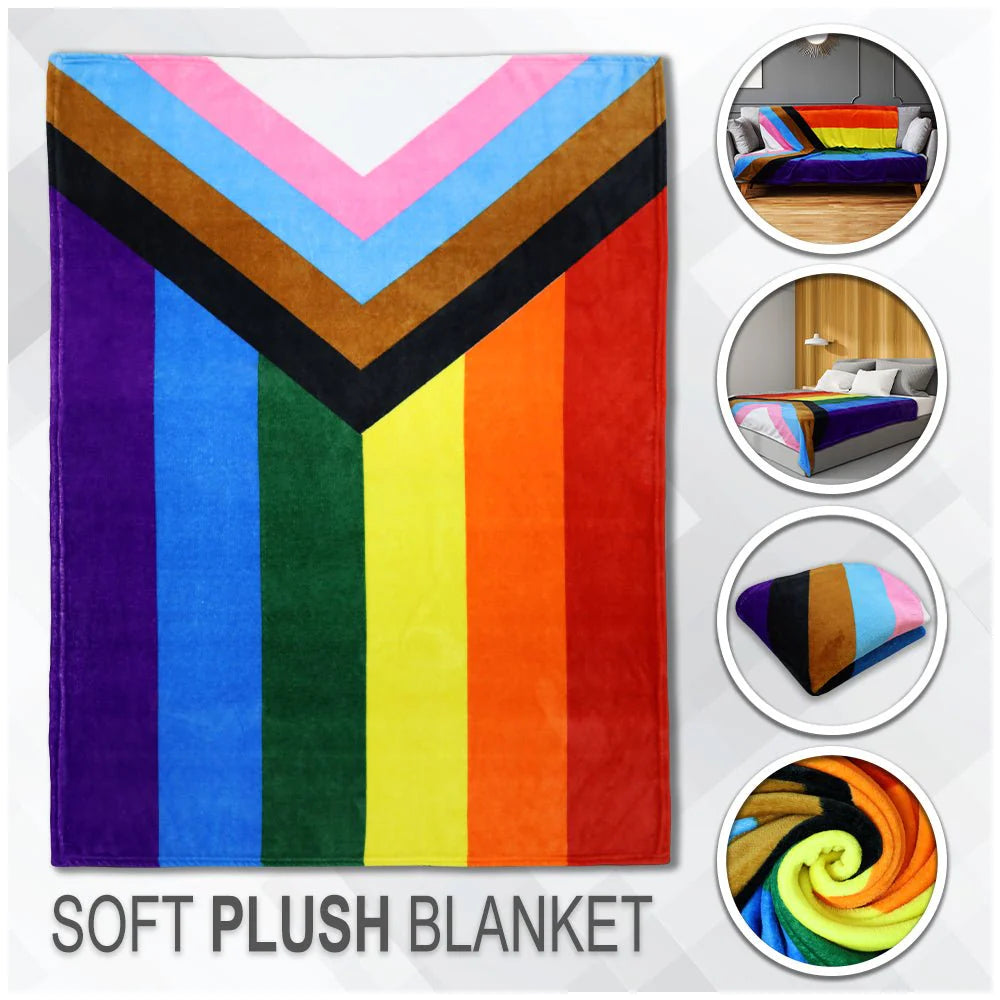 Progress Pride Soft Plush Blanket