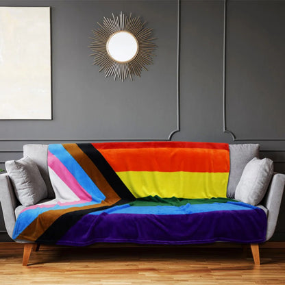 Progress Pride Soft Plush Blanket